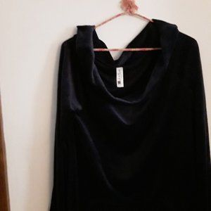 Blush and Lush Velour Cowl Neck Velour Top